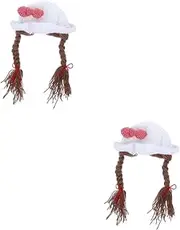 [Beavorty] 2 Pcs Knitted Cap for Boys and Girls Warm Hat Ponytail Cap Hat Stylish Boys and Girls Accessory