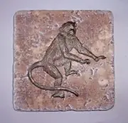 Monkey tile mold Plaster cement plastic travertine 6" x 6" x 1/3" thick