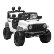Mazam Kids Ride On Car with Twin Motors and Remote White