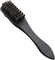 [Dalchana] Shoe Brush, Shoe Brush with Soft Hair, Double-Sided Shoe Cleaning Brush, Horsehair Handle Shoe Brush, Multi-Functional Horsehair Brush for Shine Polish