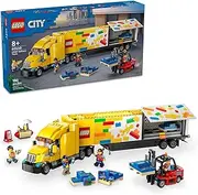 Lego City Delivery Truck (60440) Playset for Ages 8 & Up, Featuring a Truck with a Large Trailer Pallets of Playsets, a Functioning Toy Forklift Truck & a Hot-Dog Stand