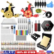 Wormhole Beginner Tattoo Kit 2 Machine Guns Power Supply Needle 40 Color Ink Set