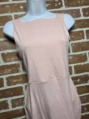 Asos Dress Womens Sz 4 Open Back Summer Square Top Sleeveless Midi Body con