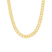 9ct Gold 55cm Solid Concaved Curb Chain