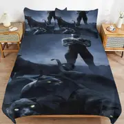 v2503 Bed Sheets Bedding Black Panther Bedding Sets Ultra Soft Skin-Friendly Duvet Cover 3 Piece, Cute Comforter Cover Bed Set for Boys Girls Kids (
