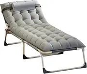 Oxford Fabric Foldable Camping Bed Thickened Steel Pipe Folding Bed Height Adjustable Foldable Bed with Soft Mattress