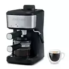 Gourmia 4-Shot Steam Espresso, Cappuccino, and Latte Maker with Frothing Wand, B
