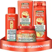 Garnier Fructis Damage Extinguisher Repairing Shampoo for Damaged Hair XXL, with Amla Oil and Vegetable Kera Proteins for Less Split Ends, Maxi Format, 1000 ml