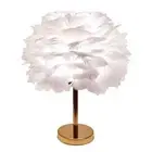HG (EU Plug Type 2)Feather LED Table Lamp With Push Button Subdued Light