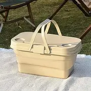 Camping Storage Boxes,Waterproof Outdoor Storage Box,Foldable Storage Box,with Lids Car Boot Organiser, for Garden Party, Picnics, Outdoor Travel, Family