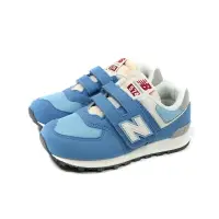 在飛比找樂天市場購物網優惠-New Balance 574 運動鞋 魔鬼氈 藍色 中童 