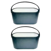 2x Gibson Gifts Beauty Storage Case w/ LED Mirror Black Cosmetic/Makeup Box