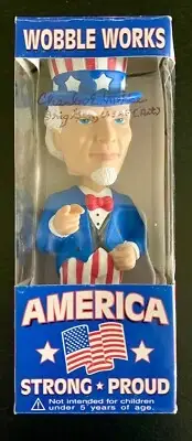 Charles McGee Tuskegee Airmen Signed Uncle Sam Wobble Works Funko JSA COA RARE B