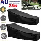 2Pcs Sun Lounge Covers Outdoor Furniture Cover Heavy Duty Waterproof Bed Cover