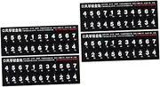 GREENADSCAPE 4pcs Self-Adhesive Keyboard Stickers Practice Pitch Patches for Beginners Black Keyboard Stickers
