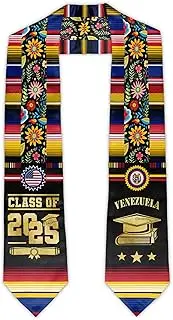 [Gautamy] National Flag Graduation Stole Sash Class of 2025, Flag Sash 72 Inch Honor Stole for Graduation, Venezuela