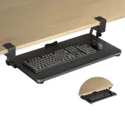 Keyboard Tray Under Desk Large C-Clamp 25.6” (30” Including Clamps) x 11.8” S...