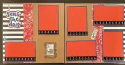 12X12 SEAS THE DAY SAILING NAUTICAL PREMADE SCRAPBOOK 2 PAGES LAYOUT- TONYA