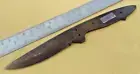 8" HAND MADE chopper Damascus steel Blue Fire knife blank blade quality 1466