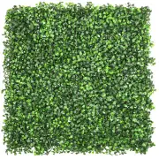 20 in Artificial Faux Boxwood Leaf Fence Panel Screen Wall Home Decor Grass Mat
