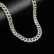 "Colt" 14K Yellow Gold Over Real Silver Custom Icy Miami Cuban Chain 12MM