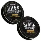 Men's Grey Coverage Bar Shampoo Hair Darkening Black Soap for Grey Hair Beard