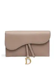 Dior Saddle Wallet in Warm Taupe