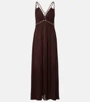 [Poupette St Barth] Poupette St Barth Collette open-back maxi dress AU 6 brown
