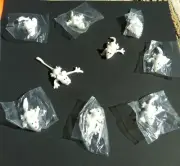 Dollhouse Miniatures Halloween Set of 9 Sticky, Gooey, Slimy White Mice.....