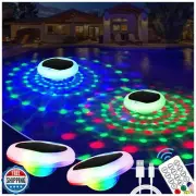 TEPENAR 2-in-1 Solar and Rechargeable Floating Pool Lights: 2 Pack 6.7" Pool