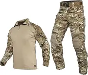PAVEHAWK G3 Combat Clothing Suit Tactical Paintball Uniform Set Camo + Knee Pads