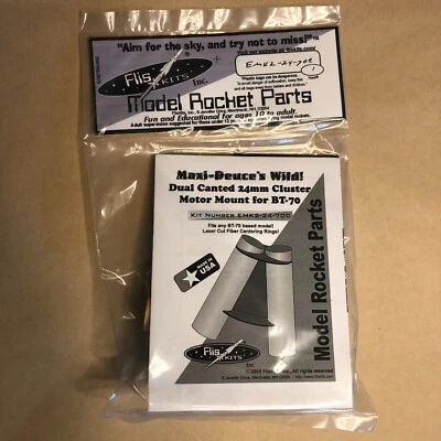 Flying Model Rocket – Parts – OOP Fliskits 'Deuces Wild' Dual 24 mm Motor Mount