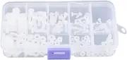 150pcs Nylon Screws Assortment with Nuts and Washers Fastener Kit M2 - M5, Includes Storage Box
