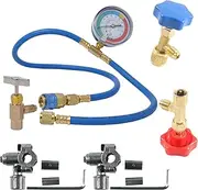 Recharging Hose Kit - Car AC Refrigerant Charge Hose Kit | Auto AC Recharge Kit | Automotive Replacement Accessories for Leak Detection Charging Cooling Recovery Refrigeration Vehicle Truck