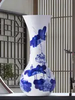 景德鎮陶瓷青花瓷小花瓶水培富貴竹插花家居客廳裝飾品博古架擺件