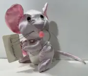 Russ Satin Sophisticates Pink Plush Mouse With Heart Vintage NWT