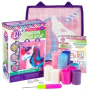 DIY Unicorn Latch Hook Kit for Girls – Mini Rug Sewing Set with 15 Colorful Y...