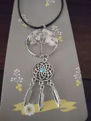 Tree Of Life Dreamcatcher Necklace Leather Love