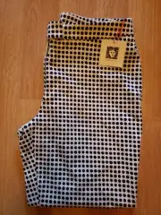 Anne Klein Pants Womens 12 Polka Dot Stretch Black White Retro Tapered NWT