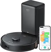 [Eufy] X8 Pro Robot Vacuum Self-Empty Station, Twin-Turbine 2X 4,000 Pa Suction, 45 Days Hands-Free Cleaning iPath Laser, Pet Hair Deep Clean on Carpet, Smart Cleaner for Home with Pets