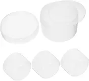 SHERCHPRY 200g Pp Transparent Containers Travel Toiletry Jars Small Makeup Jars Sample with Lids for Cosmetics