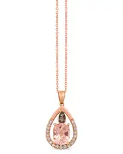 Le Vian Peach Morganite 14K Rose Gold 2.63 ct. tw. Diamond & Morganite Pendant