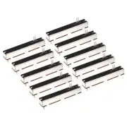10Pcs Straight Single Linear Slide Potentiometer B10K 75mm(L) 60mm Travel