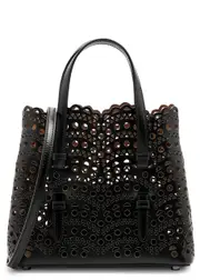 Alaïa Mina 20 Laser-cut Leather top Handle bag - Black ONE SIZE