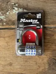 MASTER LOCK 1523D 4-DIGIT COMBINATION PADLOCK, Blue /White