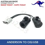 50 Amp Anderson Plug to Cigarette Socket & 4.2A USB Charging Socket 30cm