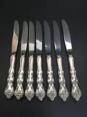 International Interlude Silverplate Knife Modern Hollow Set of 7 Pieces New