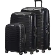 Samsonite Proxis Hardside Suitcase Set of 3 Black 26035, 26042, 26043 with FREE