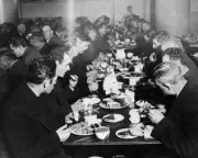 Meal for the unemployed in New York City USA in 1934 Old Historic Photo 2