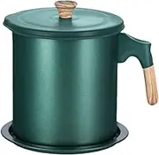 GRIRIW Oil Strainer Storage Can Oil Filter Pot Stainless Steel Grease Container Easy to Use